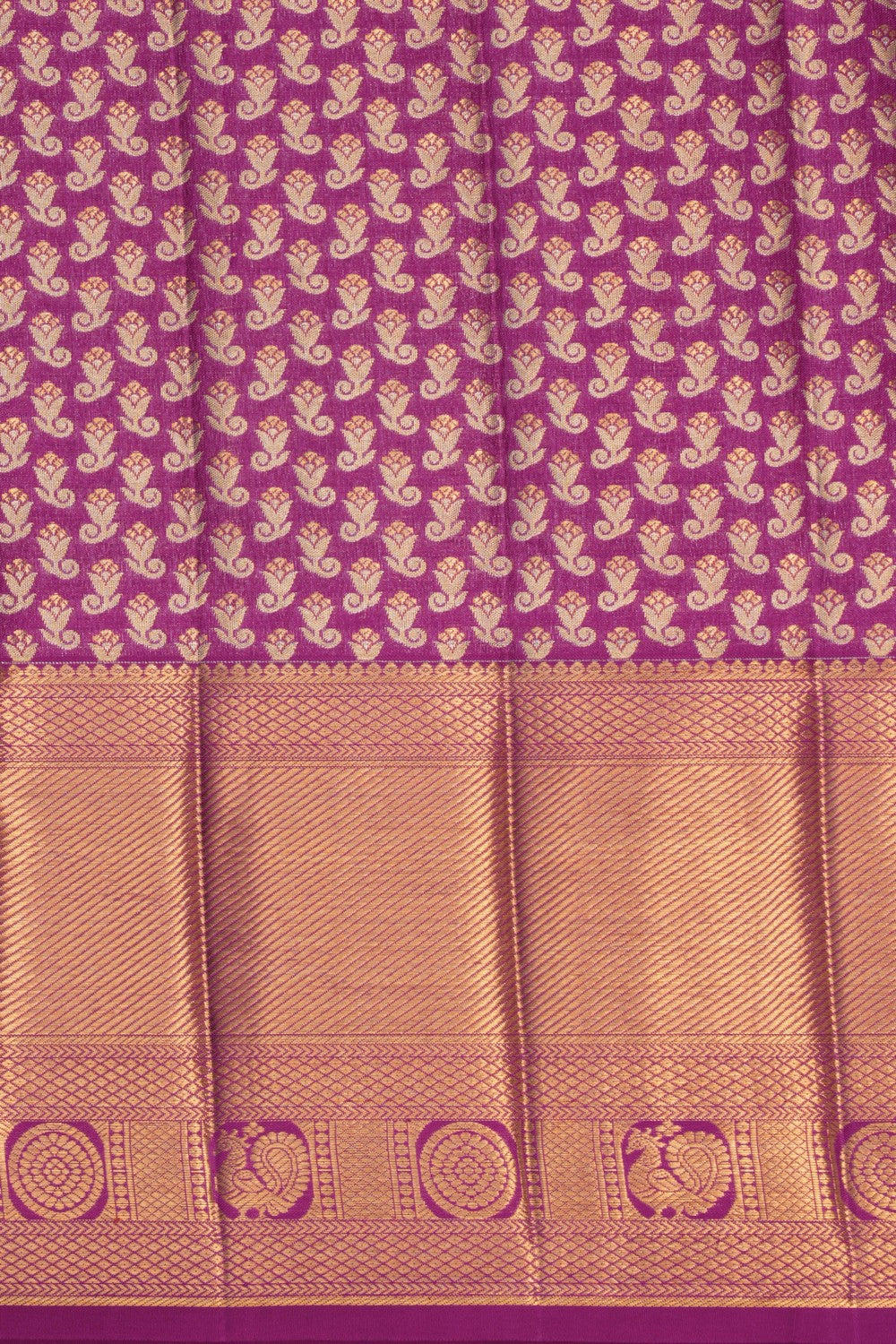 Image of Kanchipattu Magenta Pink Brocade Saree